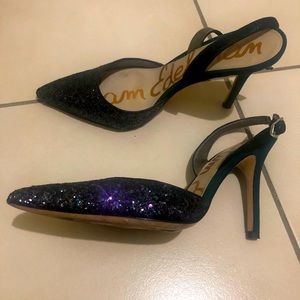 Sam Edelman forest green sequin heels
